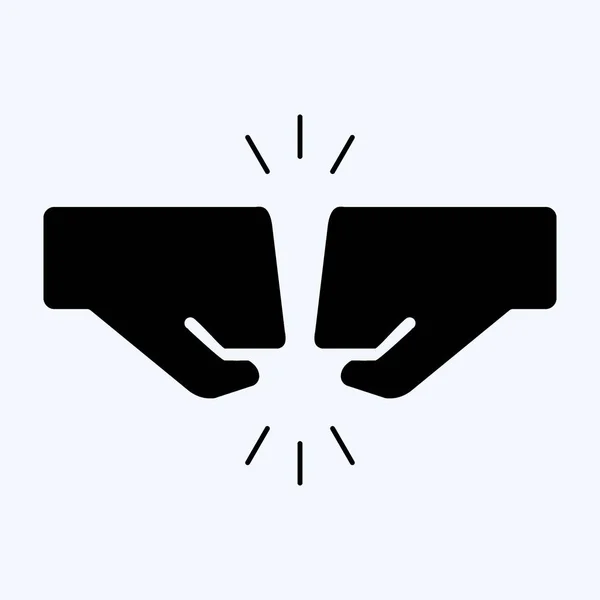 Icon Greeting Related Psychological Symbol Glyph Style Simple Illustration Emotions Ilustrações De Stock Royalty-Free
