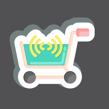 Sticker Online Shopping. related to Online Store symbol. simple illustration. shop