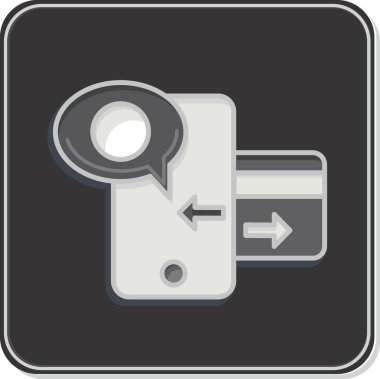 Icon Mobile Paymments. related to Online Store symbol. Glossy Style. simple illustration. shop