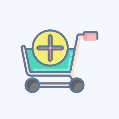 Icon Add. related to Online Store symbol. doodle style. simple illustration. shop