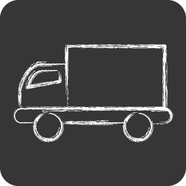 Icon Delivery. related to Online Store symbol. chalk style. simple illustration. shop