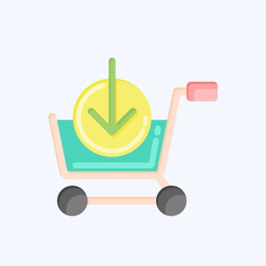 Icon Download. related to Online Store symbol. flat style. simple illustration. shop