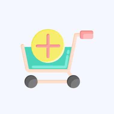 Icon Add. related to Online Store symbol. flat style. simple illustration. shop