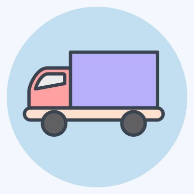 Icon Delivery. related to Online Store symbol. color mate style. simple illustration. shop