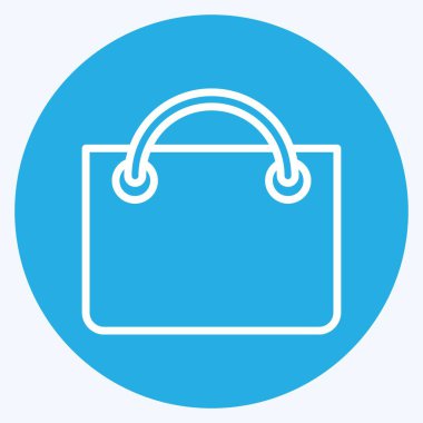 Icon Shopping Bag. related to Online Store symbol. blue eyes style. simple illustration. shop