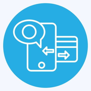 Icon Mobile Paymments. related to Online Store symbol. blue eyes style. simple illustration. shop
