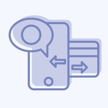 Icon Mobile Paymments. related to Online Store symbol. two tone style. simple illustration. shop