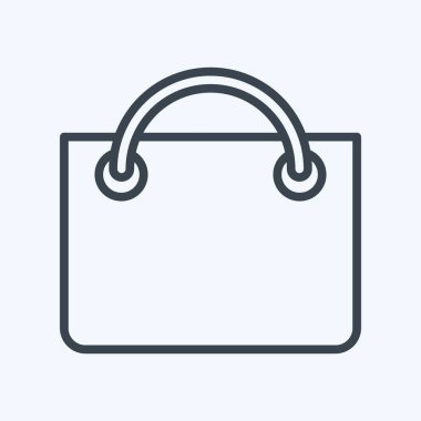 Icon Shopping Bag. related to Online Store symbol. line style. simple illustration. shop