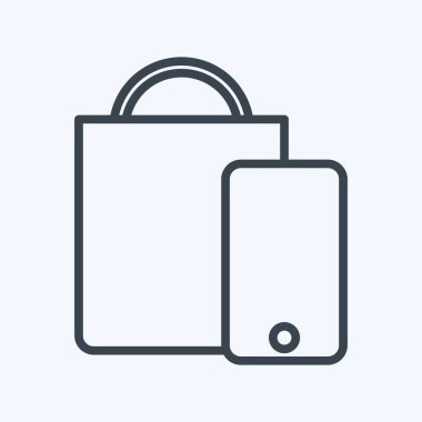 Icon Purchase. related to Online Store symbol. line style. simple illustration. shop