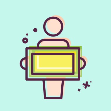 Icon Donation. related to Volunteering symbol. MBE style. Help and support. friendship