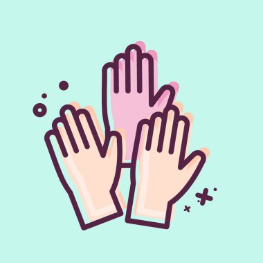 Icon Emergency. related to Volunteering symbol. MBE style. Help and support. friendship