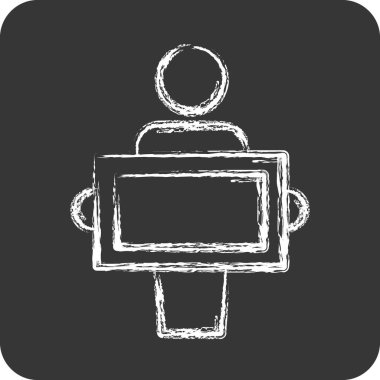 Icon Donation. related to Volunteering symbol. chalk style. Help and support. friendship