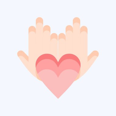 Icon Philanthropist. related to Volunteering symbol. flat style. Help and support. friendship