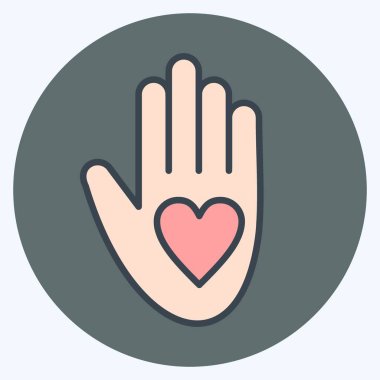 Icon Volunteering. related to Volunteering symbol. color mate style. Help and support. friendship