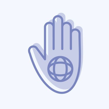 Icon Virtual Volunteering. related to Volunteering symbol. two tone style. Help and support. friendship