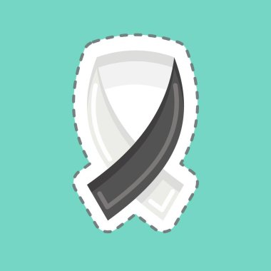 Sticker line cut Awareness. related to Volunteering symbol. Help and support. friendship