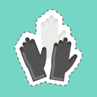 Sticker line cut Emergency. related to Volunteering symbol. Help and support. friendship