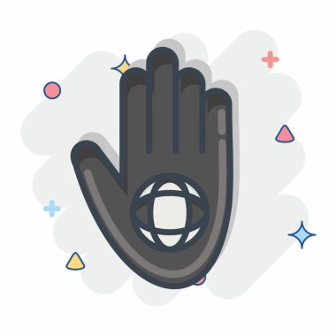 Icon Virtual Volunteering. related to Volunteering symbol. Comic Style. Help and support. friendship