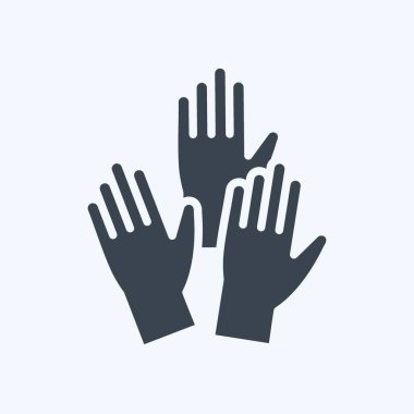 Icon Emergency. related to Volunteering symbol. glyph style. Help and support. friendship