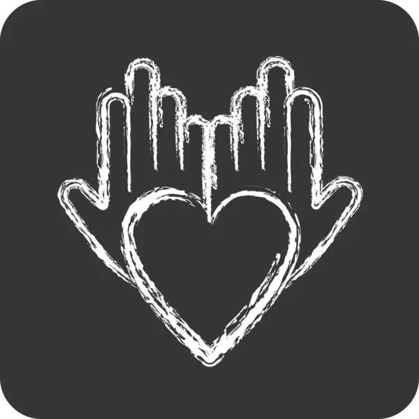 Icon Philanthropist. related to Volunteering symbol. chalk style. Help and support. friendship