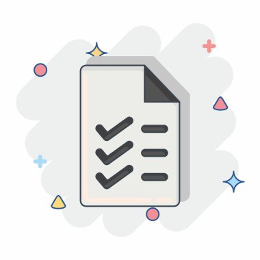 Simge Çalışma Programı. Eğitim sembolüyle ilgili. Çizgi roman tarzı. Basit dizayn edilebilir. Basit resimleme