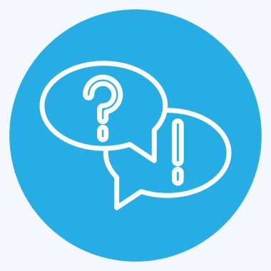 Simge Sorusu ve Cevabı. Eğitim sembolüyle ilgili. Mavi gözlü. Basit dizayn edilebilir. Basit resimleme