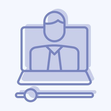 Simge Video Dersi. Eğitim sembolüyle ilgili. İki ton stili. Basit dizayn edilebilir. Basit resimleme