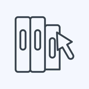 Simge İnternet Kütüphanesi. Eğitim sembolüyle ilgili. Sıra tarzı. Basit dizayn edilebilir. Basit resimleme