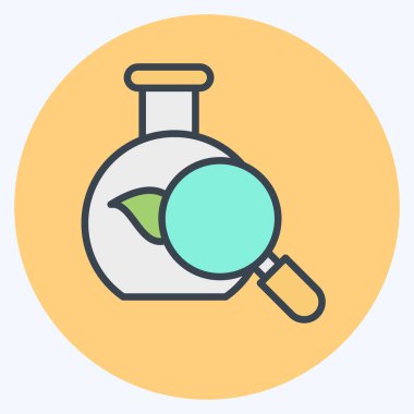 Simge Doğal Araştırması. Çevre sembolüyle ilgili. renk arkadaşı stili. Basit bir çizim. Koruma. Toprak. Temizle