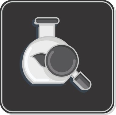 Simge Doğal Araştırması. Çevre sembolüyle ilgili. Parlak stil. Basit bir çizim. Koruma. Toprak. Temizle