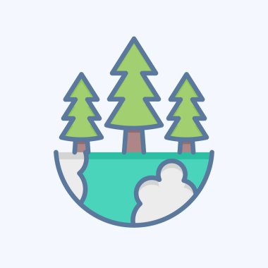 Simge Dünya Ortamı. Çevre sembolüyle ilgili. Karalama stili. Basit bir çizim. Koruma. Toprak. Temizle