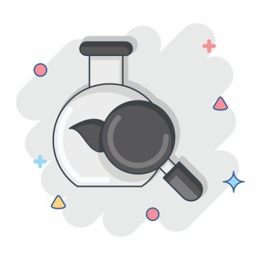 Simge Doğal Araştırması. Çevre sembolüyle ilgili. Çizgi roman tarzı. Basit bir çizim. Koruma. Toprak. Temizle