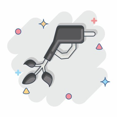 Simge biyoyakıtı. Çevre sembolüyle ilgili. Çizgi roman tarzı. Basit bir çizim. Koruma. Toprak. Temizle