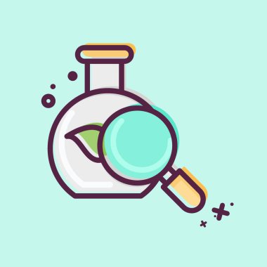 Simge Doğal Araştırması. Çevre sembolüyle ilgili. MBE tarzı. Basit bir çizim. Koruma. Toprak. Temizle