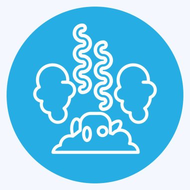 Icon Trash pollution. related to Environment symbol. blue eyes style. simple illustration. conservation. earth. clean