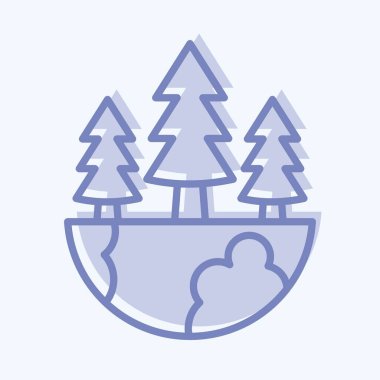 Icon Earth Environment. related to Environment symbol. two tone style. simple illustration. conservation. earth. clean