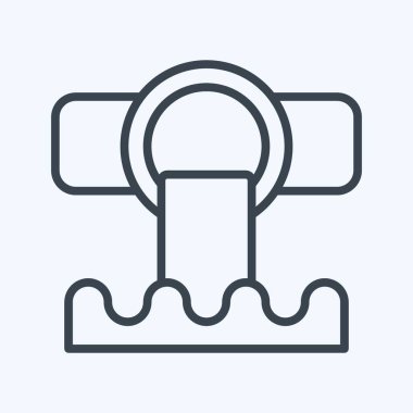 Icon Sewer. related to Environment symbol. line style. simple illustration. conservation. earth. clean