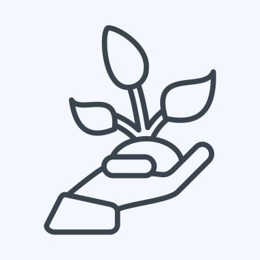 Icon Save Nature. related to Environment symbol. line style. simple illustration. conservation. earth. clean