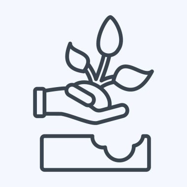 Icon Replant. related to Environment symbol. line style. simple illustration. conservation. earth. clean