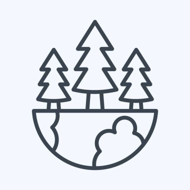 Icon Earth Environment. related to Environment symbol. line style. simple illustration. conservation. earth. clean