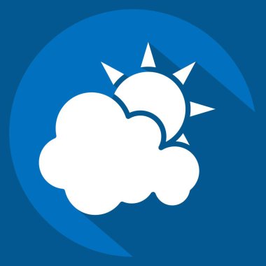 Icon Day Time. related to Environment symbol. long shadow style. simple illustration. conservation. earth. clean