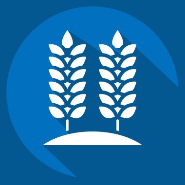 Icon Agriculture. related to Environment symbol. long shadow style. simple illustration. conservation. earth. clean