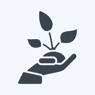 Icon Save Nature. related to Environment symbol. glyph style. simple illustration. conservation. earth. clean
