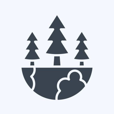 Icon Earth Environment. related to Environment symbol. glyph style. simple illustration. conservation. earth. clean