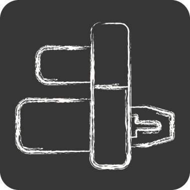 Icon Starter. related to Car Service symbol. Chalk Style. repairin. engine. simple illustration