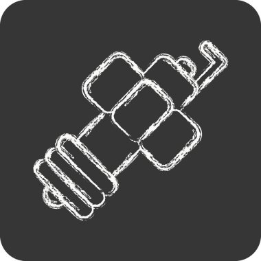 Icon Spark Plug. related to Car Service symbol. Chalk Style. repairin. engine. simple illustration