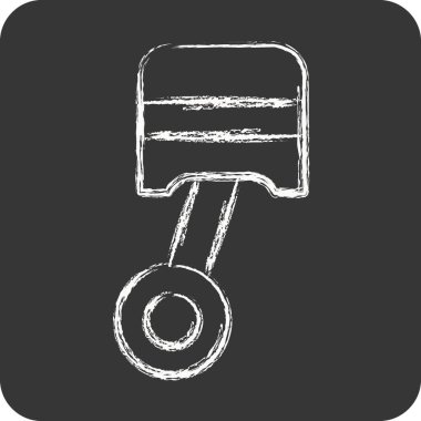 Icon Piston. related to Car Service symbol. Chalk Style. repairin. engine. simple illustration