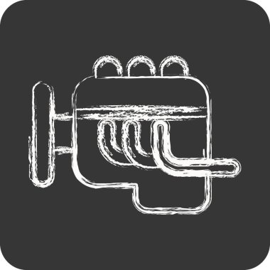 Icon Engine. related to Car Service symbol. Chalk Style. repairin. engine. simple illustration