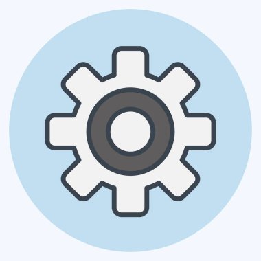 Icon Gear. related to Car Service symbol. Color Mate Style. repairin. engine. simple illustration