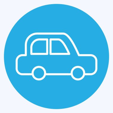 Icon Car. related to Car Service symbol. Blue Eyes Style. repairin. engine. simple illustration